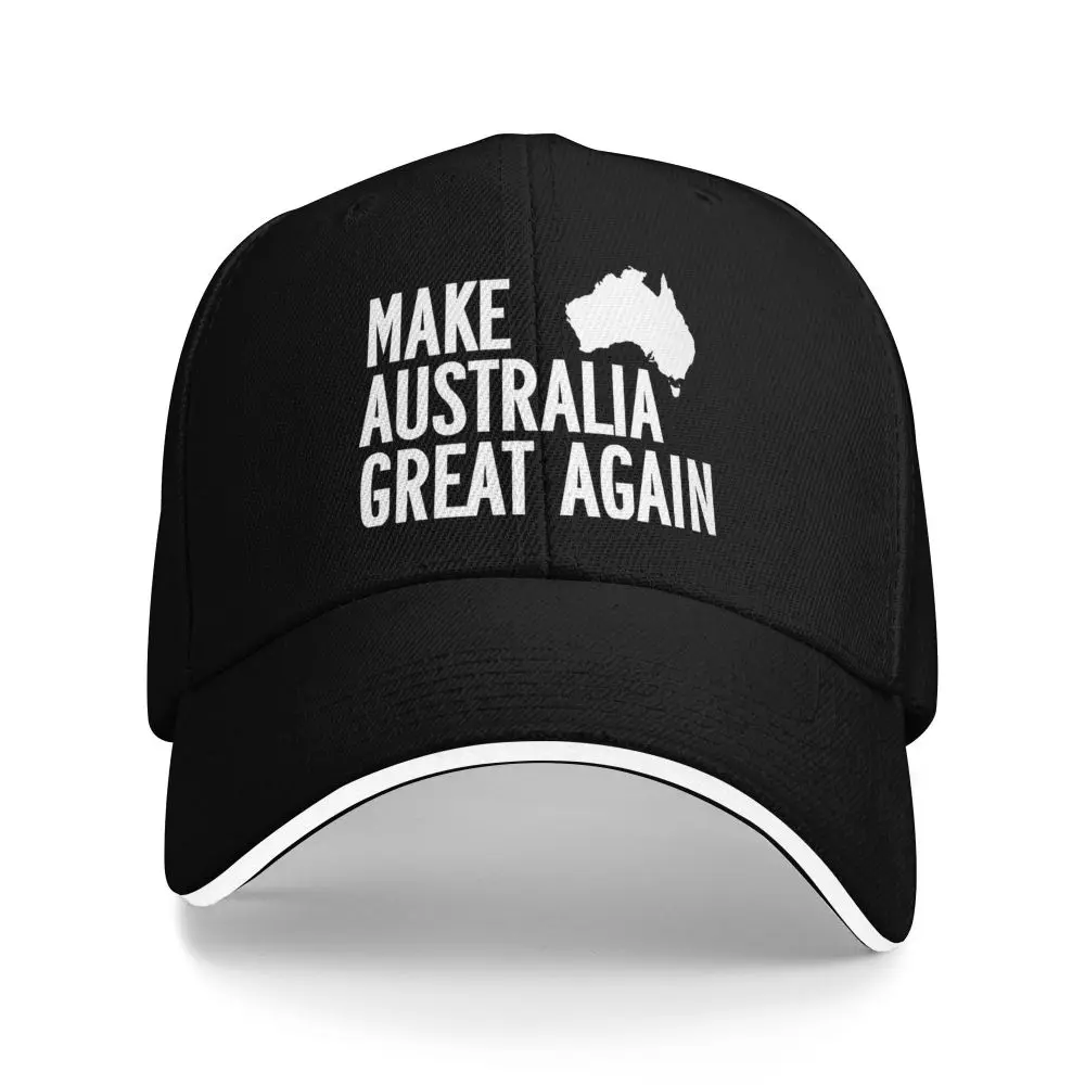 Make Australia Great Again Baseballkappe, weißes Logo, Kpop Rock, atmungsaktiv, Hip-Hop-Hüte, Herren, Erwachsene, modische Baseballkappen – Detail 6
