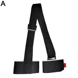 Black Nylon Adjustable Ski Strap with Shoulder and Hand Carry Options (Black)