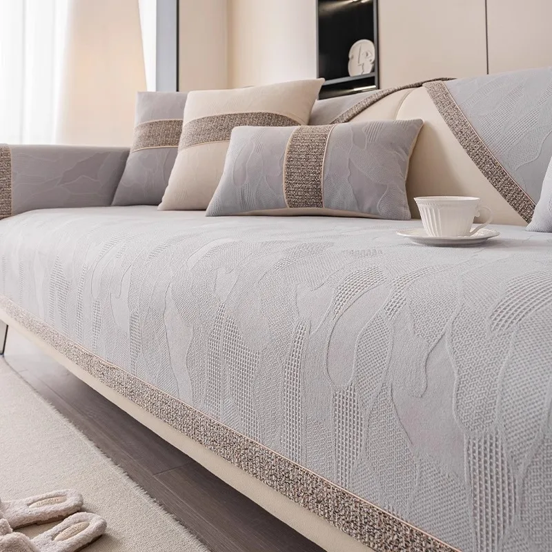 

Chenille Sofa Cushion All-season Universal Non-slip Couch Cushion Light Luxury Leather Sofa Cover Backrest Cover Handrail Towel