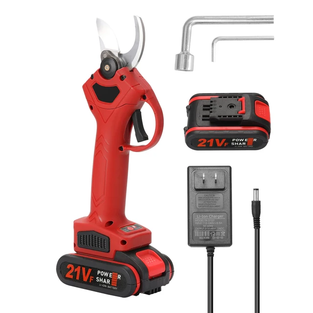21V Vezeték Nélküli Elektromos Metsző Nyíró Hatékony Gyümölcsfa Bonsai Ágak Vágó Tereprendezés Szerszám - Image 2