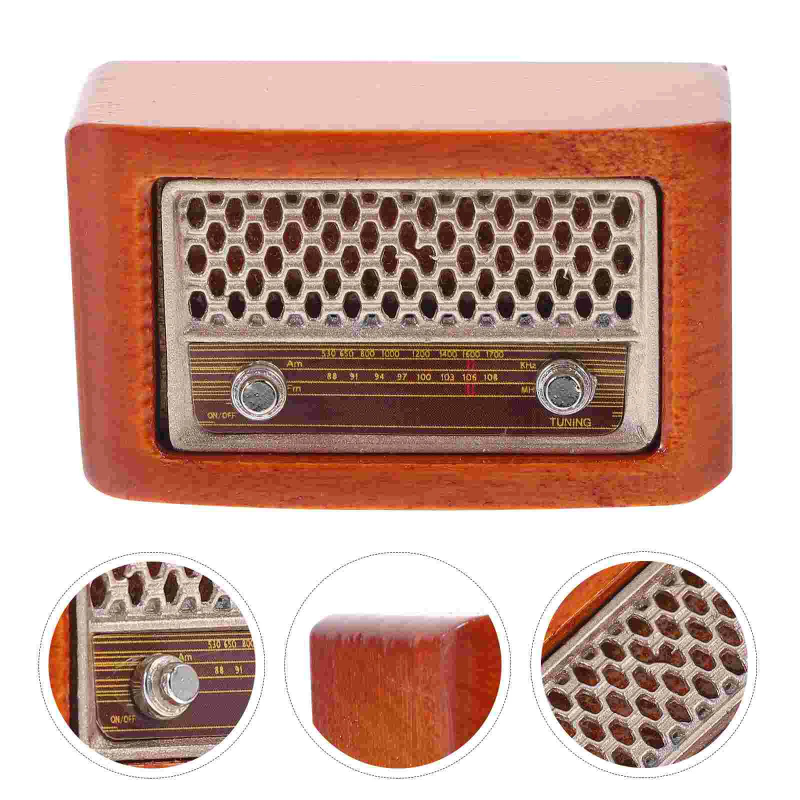 

Toys Miniature Retro Radio Playhouse Accessory Decorate Crafts Models Landscape Layout Prop Child