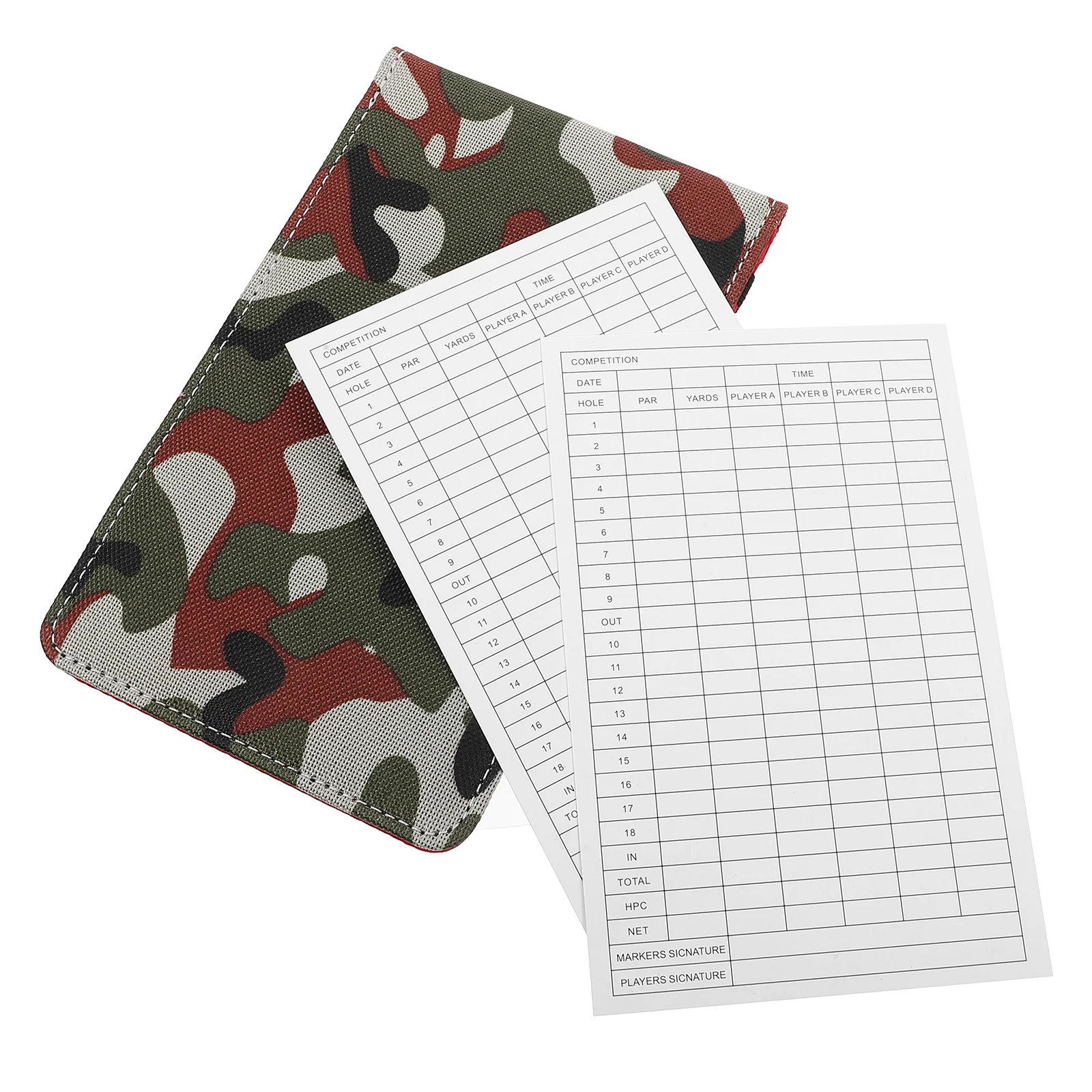 

Golf Score Book Portable Scorebook Notepad Golfing Recording Balls Accessories Card Supply Golfs Paper Oxford Cloth
