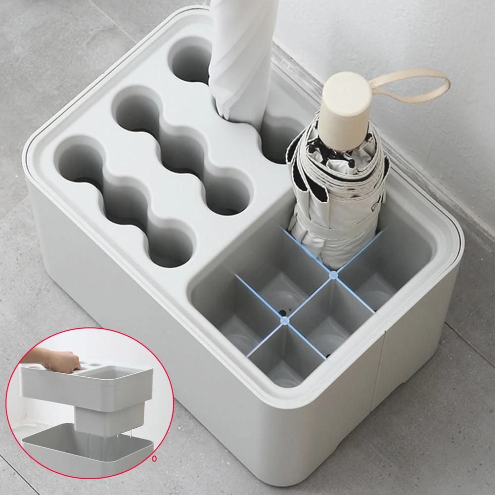 Umbrella Holder Umbrella Storage Rack Household Umbrella Stand Shelf Umbrella Holder Storage Shelf Rack Organizer for Office Home Water Draining