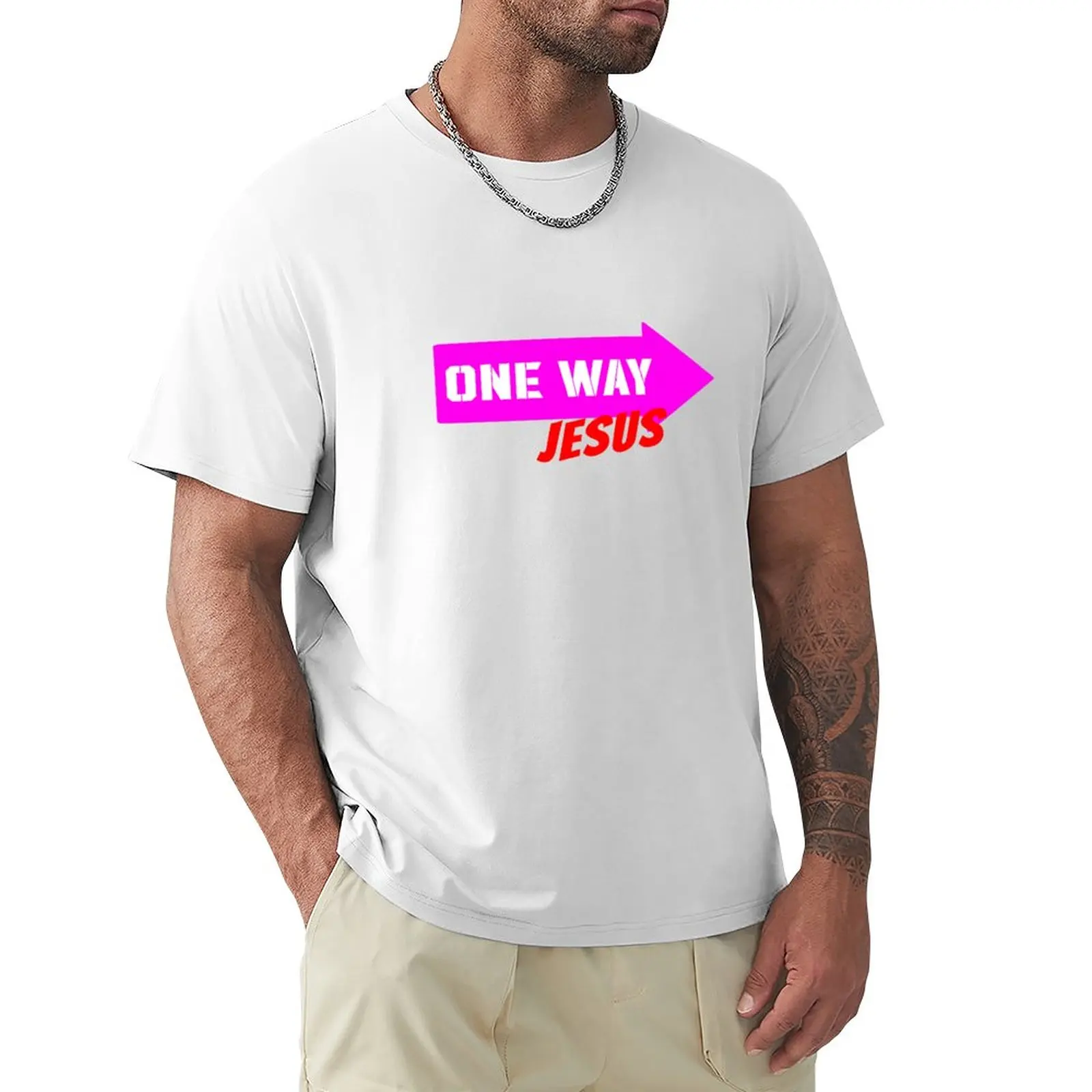 

ONE WAY JESUS PAIN GAIN T-Shirt T-shirt short anime clothes mens big and tall t shirts