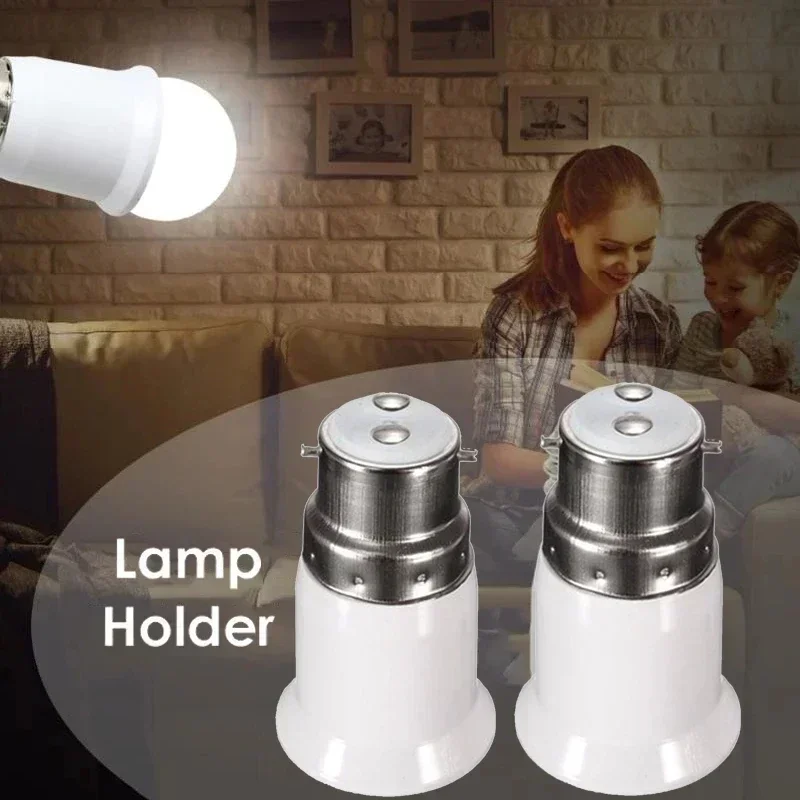1 5PCS Lamp Sockets Converter B22 To E27 LED Bulb Converter Lamp Base Holder Screw Light Socket Adapter Anti burning Bulb Holder lamp holder lamp bulb holder socket converter lamp base lamp socket adapter