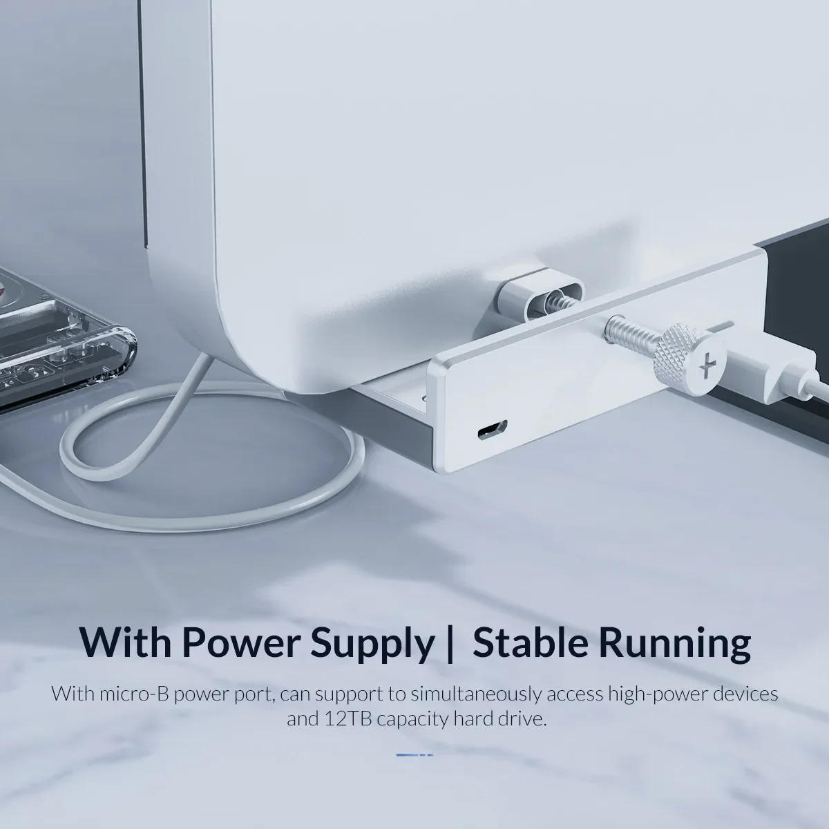 Orico Mh4pu Usb 3.0 Hub com Fonte de Alimentação Transmissão de Dados de 5gbps de Expansão em Alta Velocidade Adequado para Acessórios de Laptop Extensor Usb de Mesa - Imagem 2