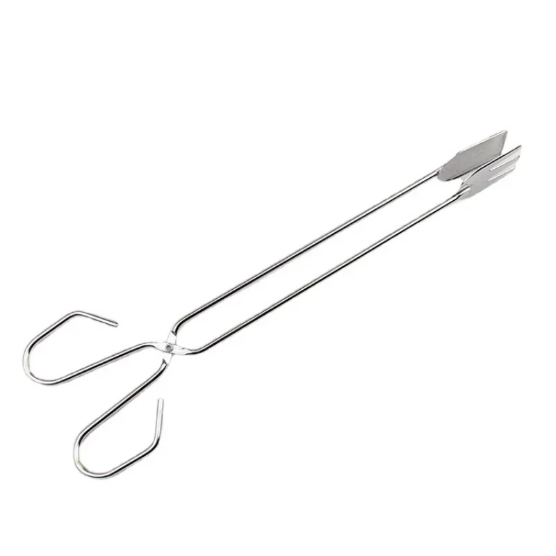 Food Tongs BBQ Stainless Steel Scissors Grilled Food Clip