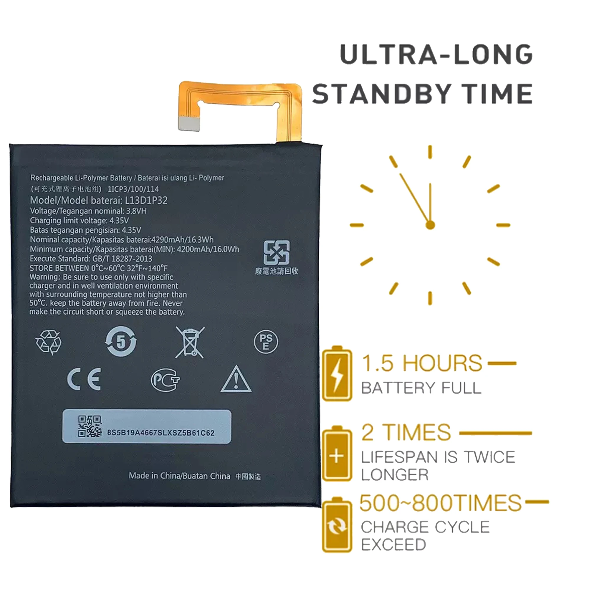L13D1P32 Battery FOR Lenovo Lepad 8inch A8-50 A5500 S8-50 Tab 3 TB3-850F TB3-850M Tablet Original Capacity Batteries Bateria