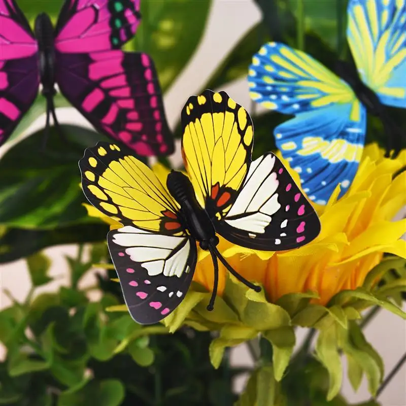 Bunch Of Butterflies Garden Yard Planter Colorful Whimsical Butterfly Stakes Decoracion Outdoor Decor Gardening Decoration butterfly decoration garden art decor