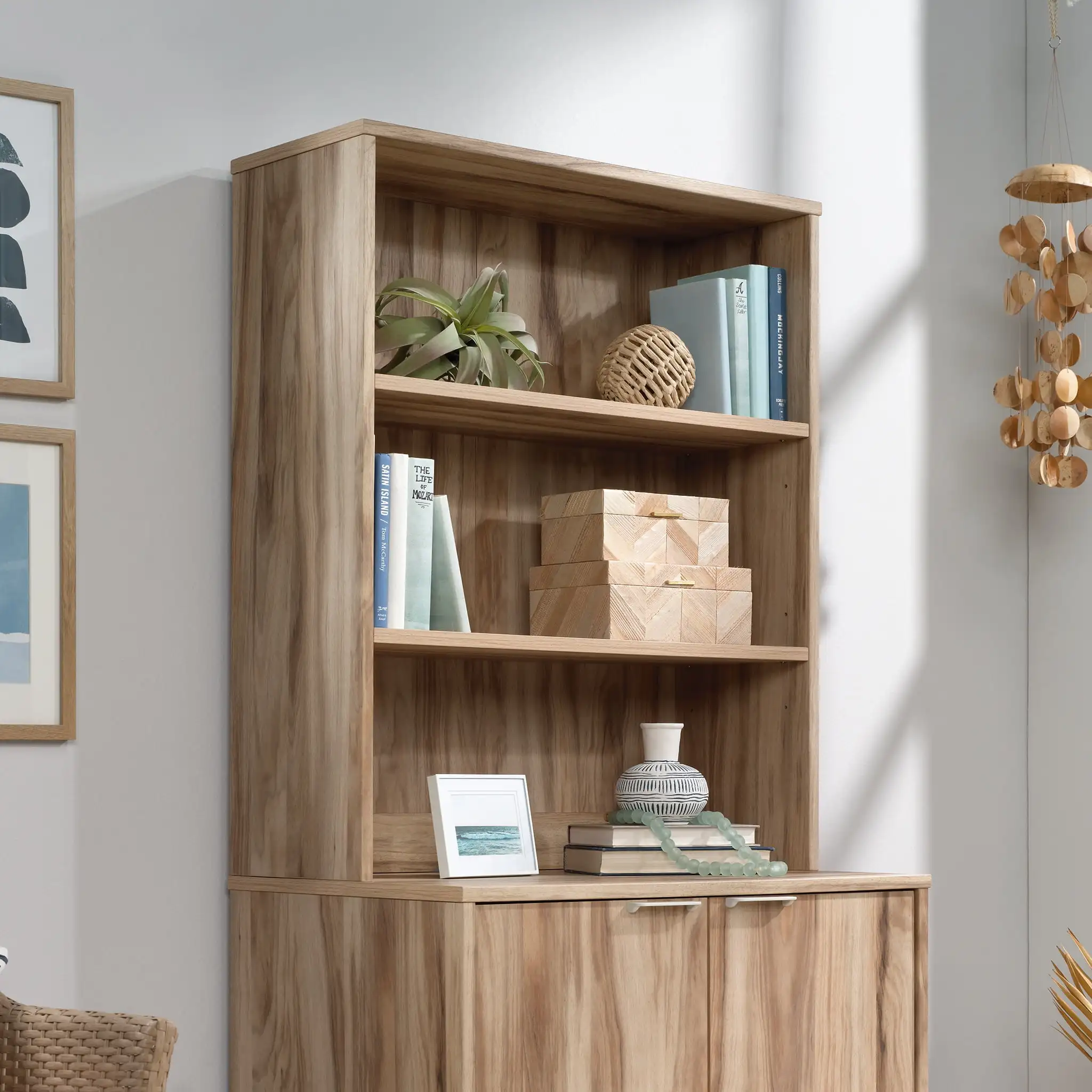 

Sauder Portage Park 2-Shelf Library Bookcase Hutch, Kiln Acacia Finish