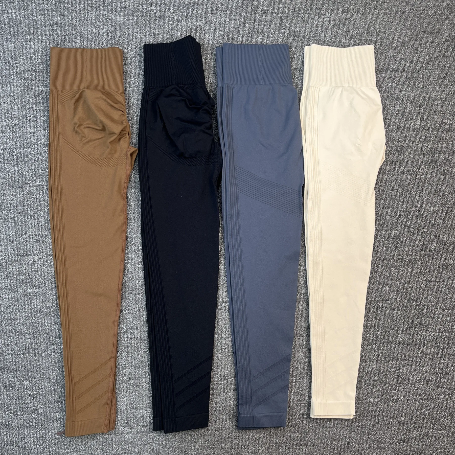 Sports Leggings Sports Pants Yoga Pants Female Tights Factory Direct Supply Yoga Pants Women's Seamless Knitted Tight High Waist Breathable Sports Fitness Pants