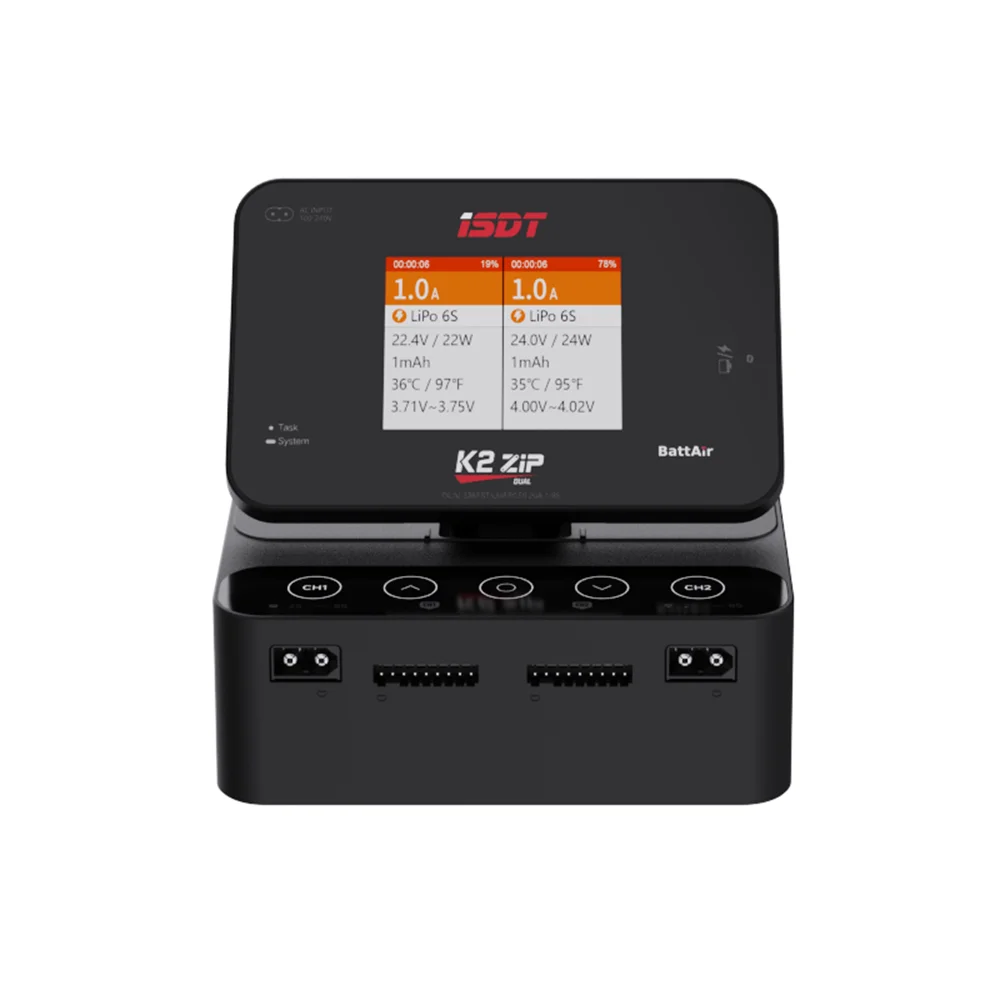 Chargeur ISDT K2 ZIP Double Canal 20A pour Batteries RC LiPo Li-ion