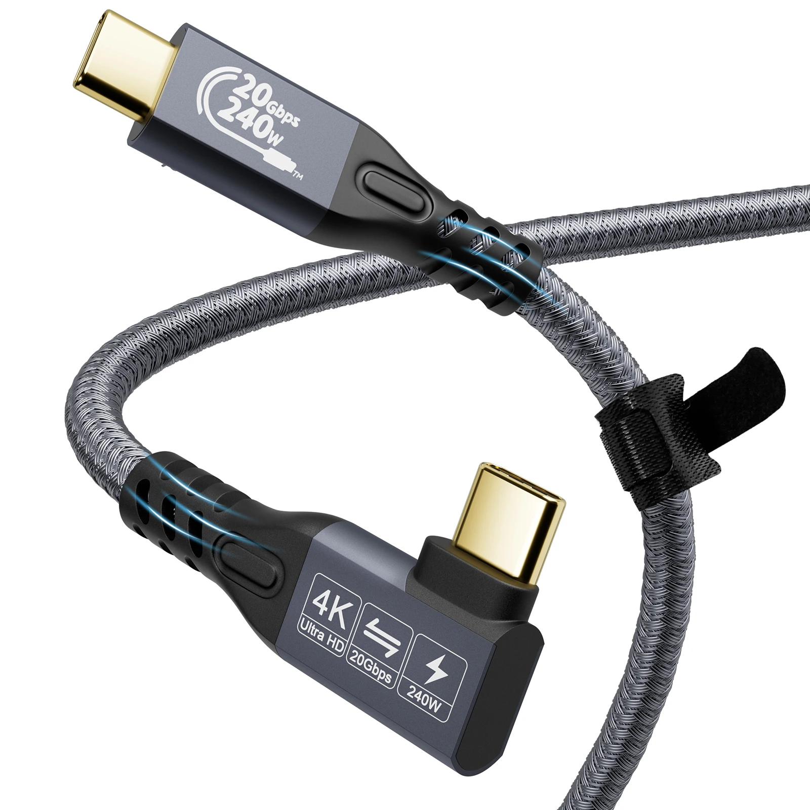 20Gbps USB C 3.2 Gen 2 90Degree Cable