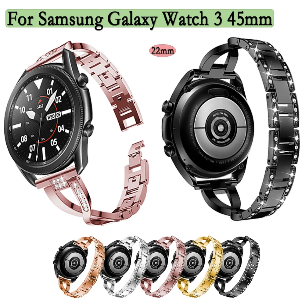 22mm Stainless Steel Bracelet For Samsung Galaxy 46mm /Gear S3 Watchband Strap For Samsung Galaxy Watch 3 45mm