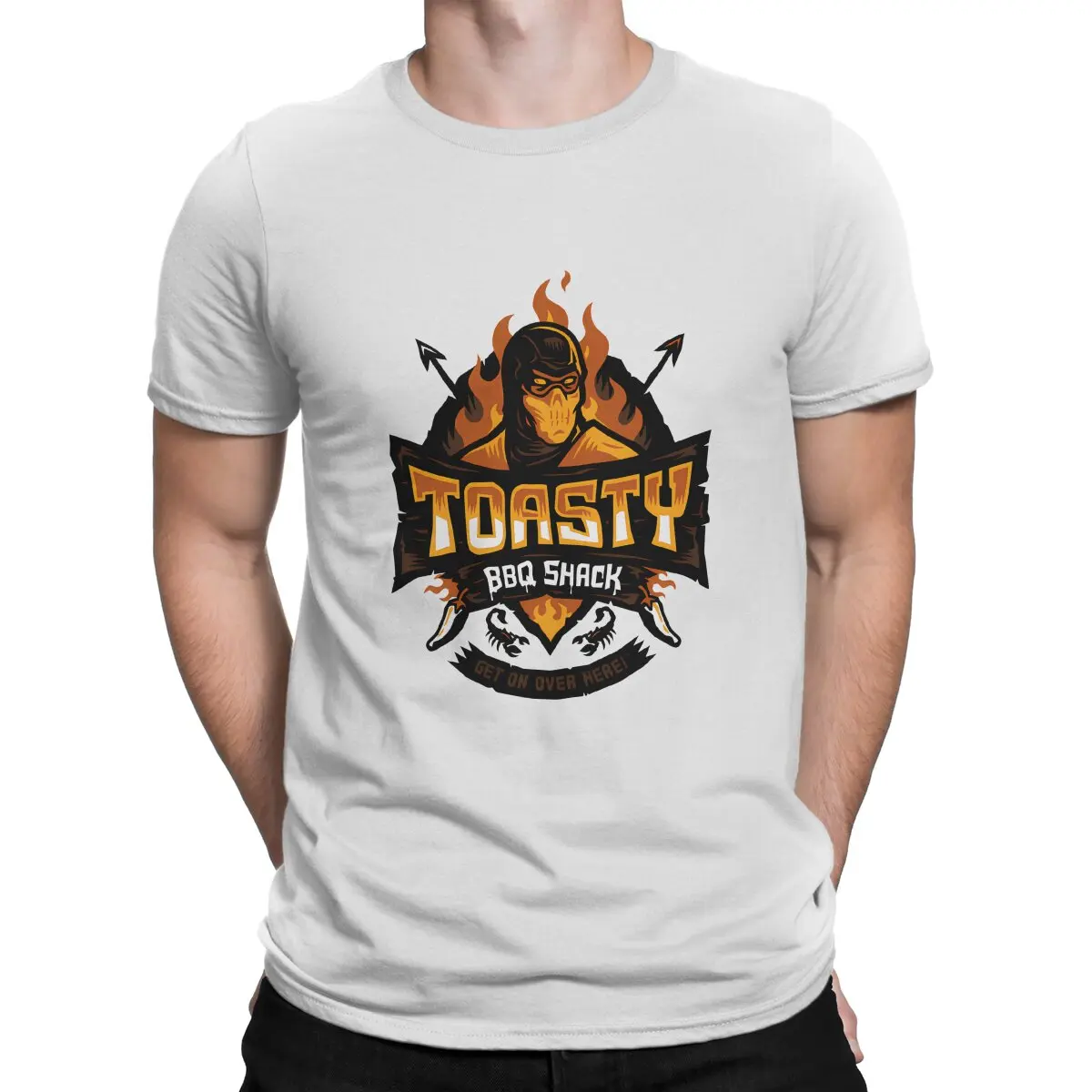 

Toasty BBQ Shack O Neck TShirt Mortal Kombat MK Midway Game Classic Polyester T Shirt Men Tops New Design