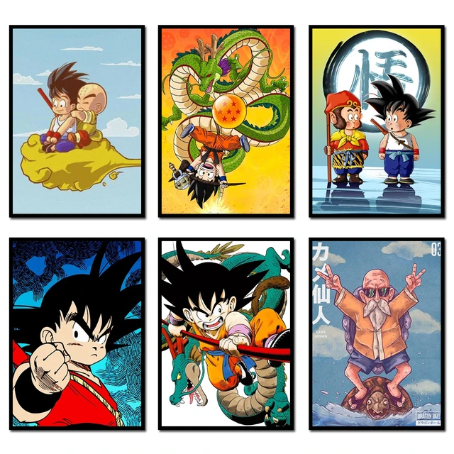 Dragon Ball Z Goku Adesivos de Parede Crianças Papel De Parede Dos Desenhos  Animados Anime Pintura