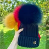 Cllikko Brand 2025 Winter Female Fur Pom Poms hat Winter Hat For Women Girl 's Hat Knitted Beanies Cap Hat Thick Women Skullies 1