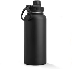 Insulated Stainless Steel Sport Water Bottle, 32 oz | Wide Mouth, Double Wall Vacuum - Sealed, Leakproof Lid - 1000ML (Standard in box)