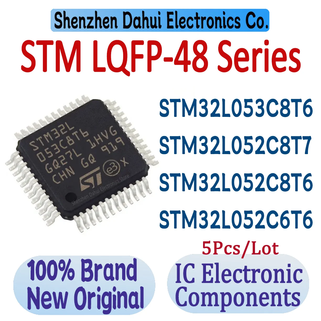 

5Pcs STM32L053C8T6 STM32L052C8T7 STM32L052C8T6 STM32L052C6T6 STM32L053C8 STM32L052C6 STM32L052 STM32L STM IC MCU Chip LQFP-48