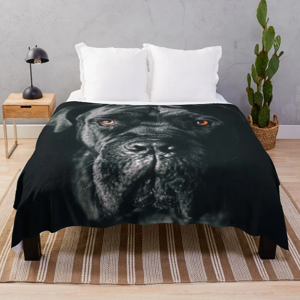 

The art of dog Cane Corso - Italian Mastiff Throw Blanket Blankets For Bed Bed covers Flannels fluffy Blankets