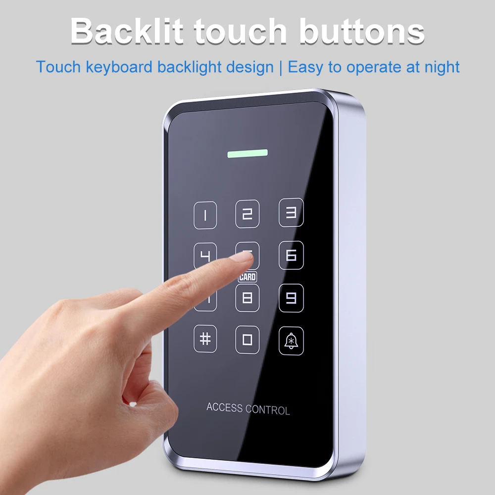 125KHz and 13.56Mhz RFID Access Control Keypad NFC EM/IC Card Reader Door Access Control System Door Lock Opener Keyboard System access control keypad