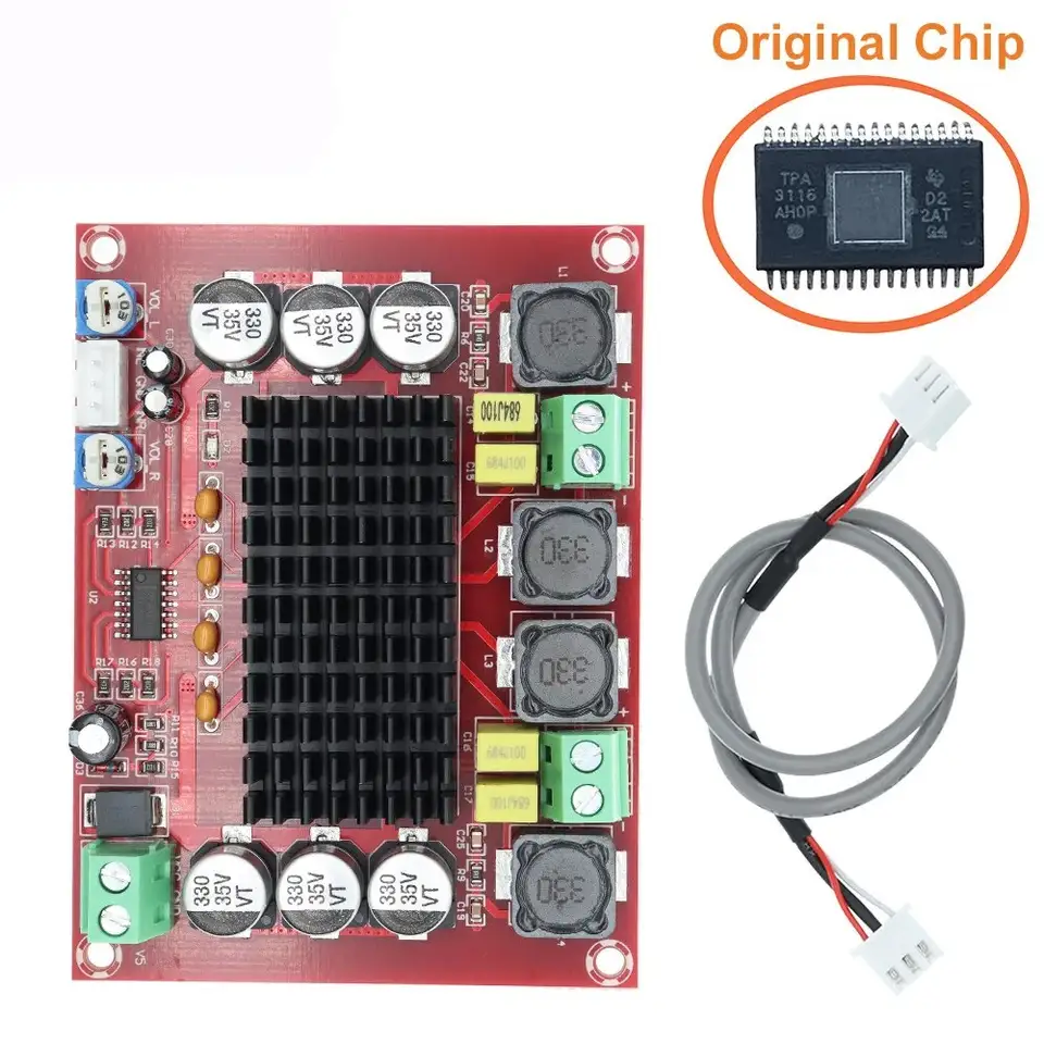 Original Chip TPA3116 D2 XH-M543 12V 24V 120W*2 Dual Channel Digital Power Audio Amplifier Board 120W X2 TPA3116D2 image 5