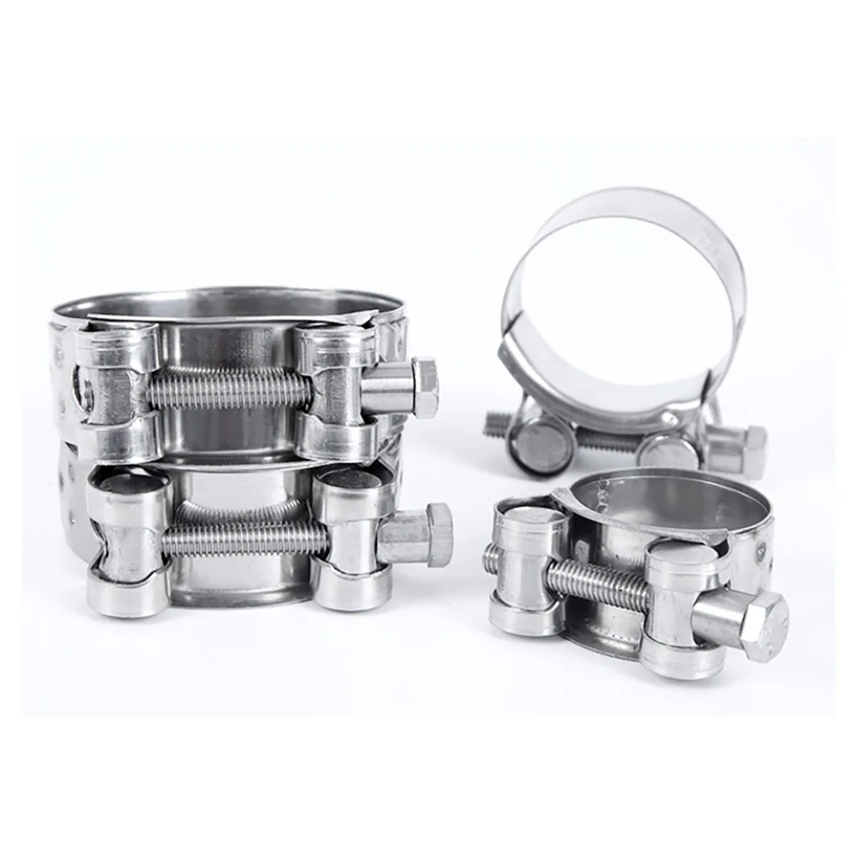 304  Stainless Steel Thickened Strong European Style Fixed Pipe Throat Clamp