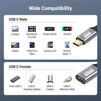 USB C Extension Cable Type C to C 100W Fast Charging Cord for Xiaomi Samsung Switch MacBook Pro 4k 60Hz Video Extension Cables - Image 6