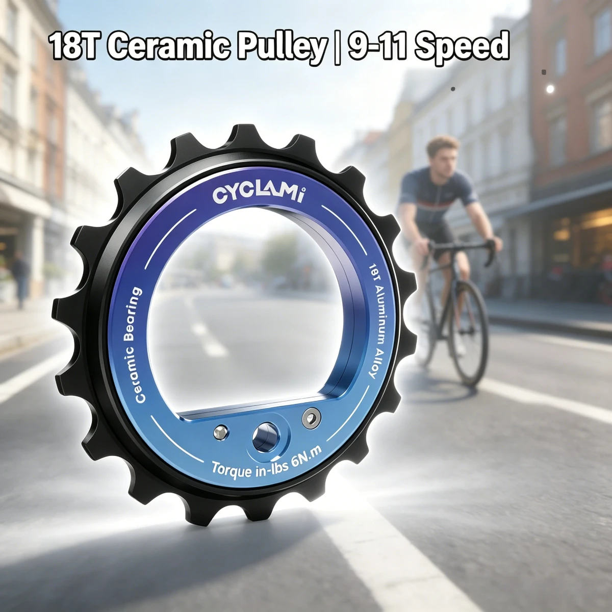 18T Ceramic Bearing Lightweight Hollow Jockey Wheel for Shimano 105 R7000 / Ultegra R8000 Rear Derailleur