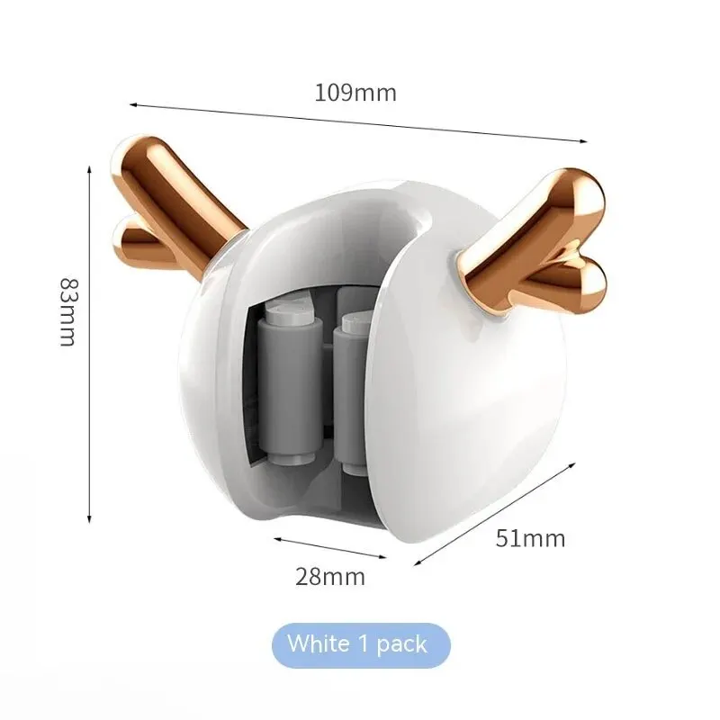 Mop Clip Wall-mounted Hole-free With Hooks Light Luxury Deer Household Multifunctional Mop Organiser mop holder bathroom accessories