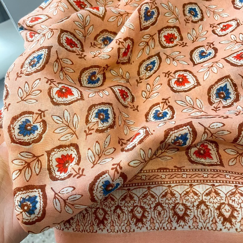 Mode aztekische ethnische Augen Blumen Quaste Viskose Schal Schal Dame hochwertige Wickel Pashmina gestohlen Bufandas muslimischen Hijab 180*90cm – Detail 9