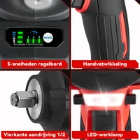 Clé à chocs électrique sans fil ONEVAN 2800N.M, tournevis à couple élevé, perceuse, outil électrique pour batterie Makita 18V 4