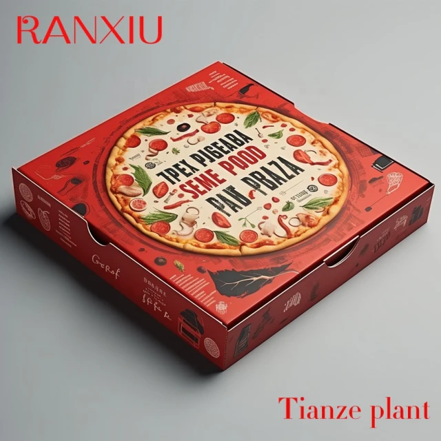 Grande boîte à pizza 40 cm en carton, VAE pizza familliale.