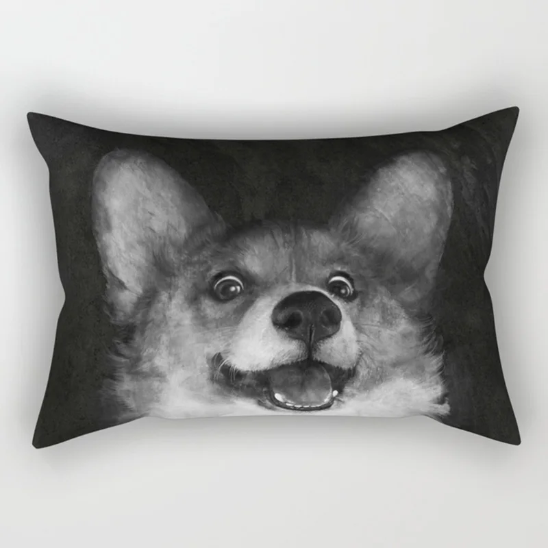 Beauty Cats Funny Dogs Animal Pattern Pillow Cases Short Plush High Quality Rectangle Thick Pillow Case Covers Size 50cm By 30cm 5