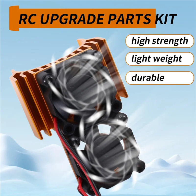 SQPP-VXL-3S ESC 냉각 팬 및 모터 듀얼 팬 세트는 Traxxas Slash 4X4 Stampede 4X4 Rustler과 호환됩니다.