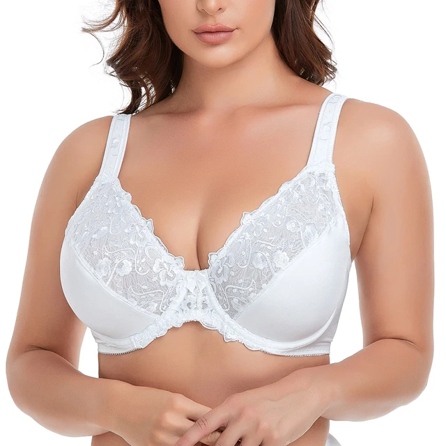 Plus Size Women's Minimizer Bra Full Coverage Non-Padded Underwire