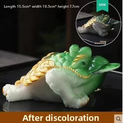 뜨거워요 두꺼비 모양의 차 장식품 테이블 장식 액세서리 대형 프리미엄 차 장난감 소형 가정 및 사무실 장식품 선물 중국 차