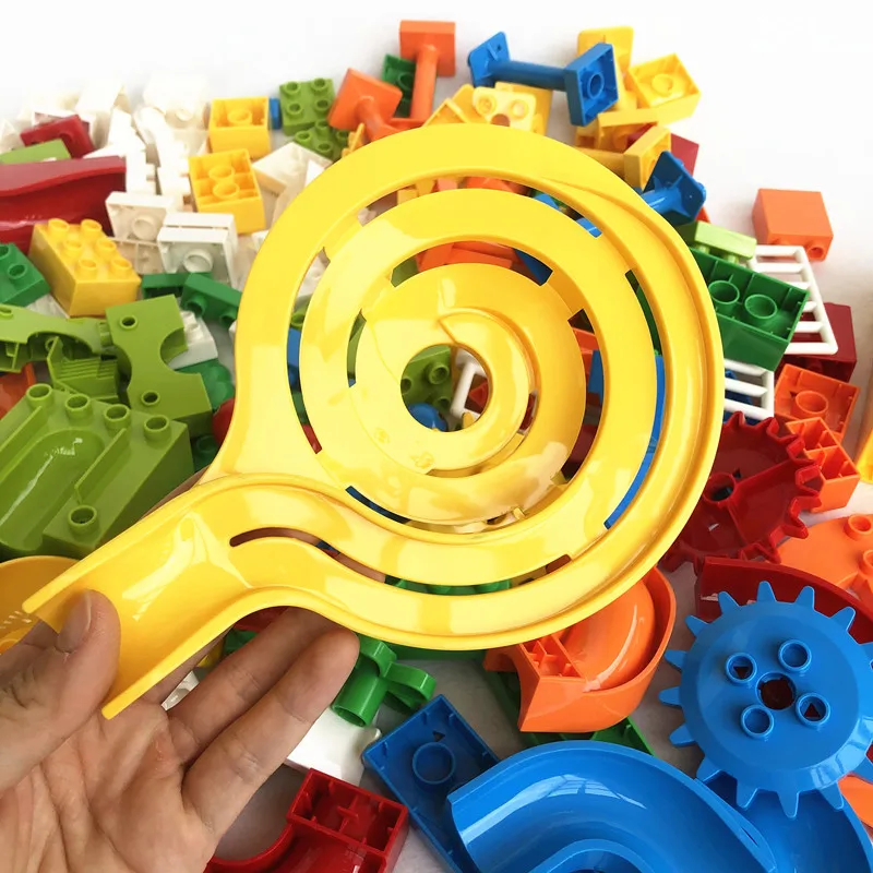 Building Blocks Construction Blocks Big Building Blocks Marble Race Run Dinosaur Funnel Piano Slide Chute Track Maze Rolling Ball Compatible Parts Kids Gift Toys