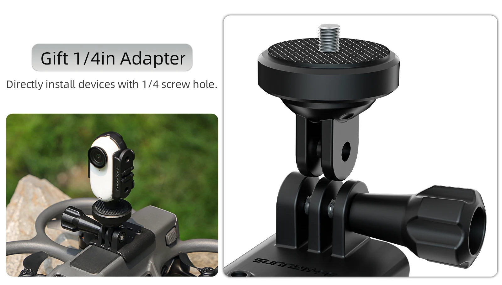 Description Picture 4 of itemExtension Bracket For GoPro 11/12 Insta360 X3/ X4 Action Camera Mount Fixing Adapter Holder For DJI Avata 2 Drone Accessories