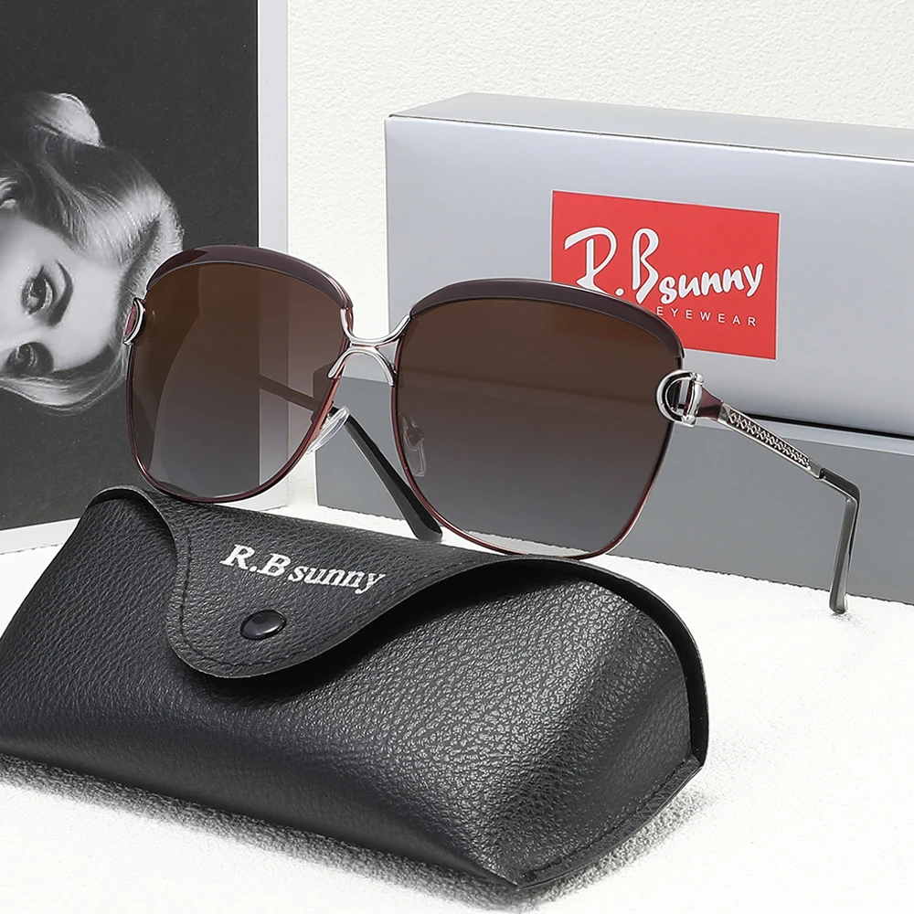 نظارات شمسية مستقطبة للنساء بإطار كبير، نظارات بعد...