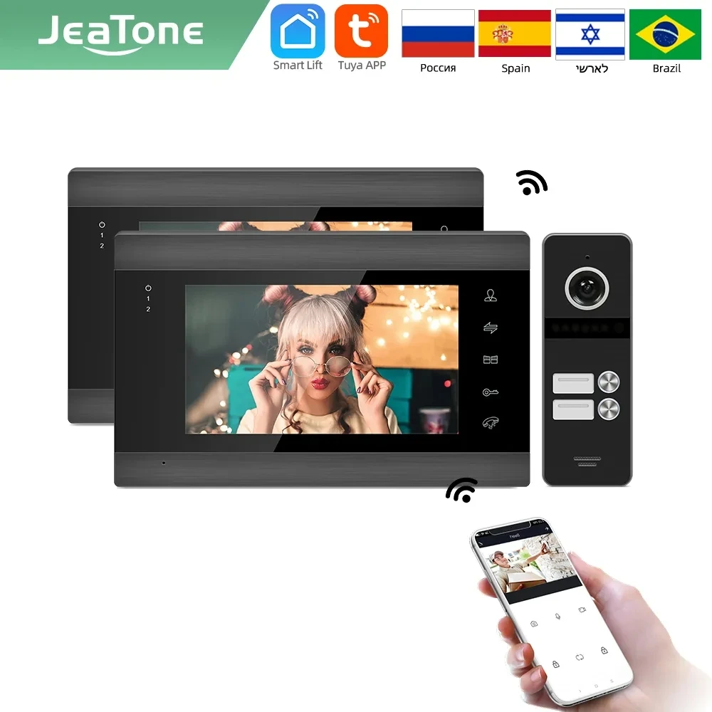 jeatone-tuya-smart-phone7-‘’-wifi-wireless-video-intercoms-for-home-1-2-3-4f-indoor-monitor-doorbell-with-camera-outdoor-system