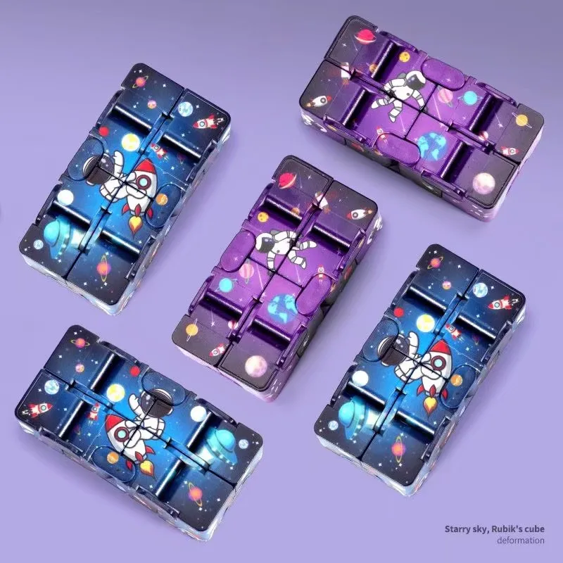 Infinity Magic Cube Starry Sky Square Puzzle Toys Four Corner Maze Toys Children Adult Decompression Relaxing Hand-Held for ADD 4
