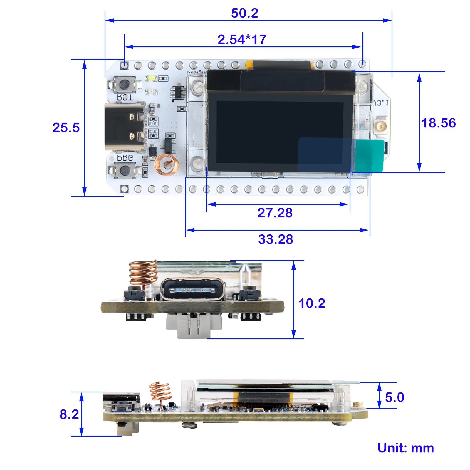 รูปสินค้า โมดูล IoT ESP32 LoRa32 พร้อมจอแสดงผล 0.96 นิ้ว
