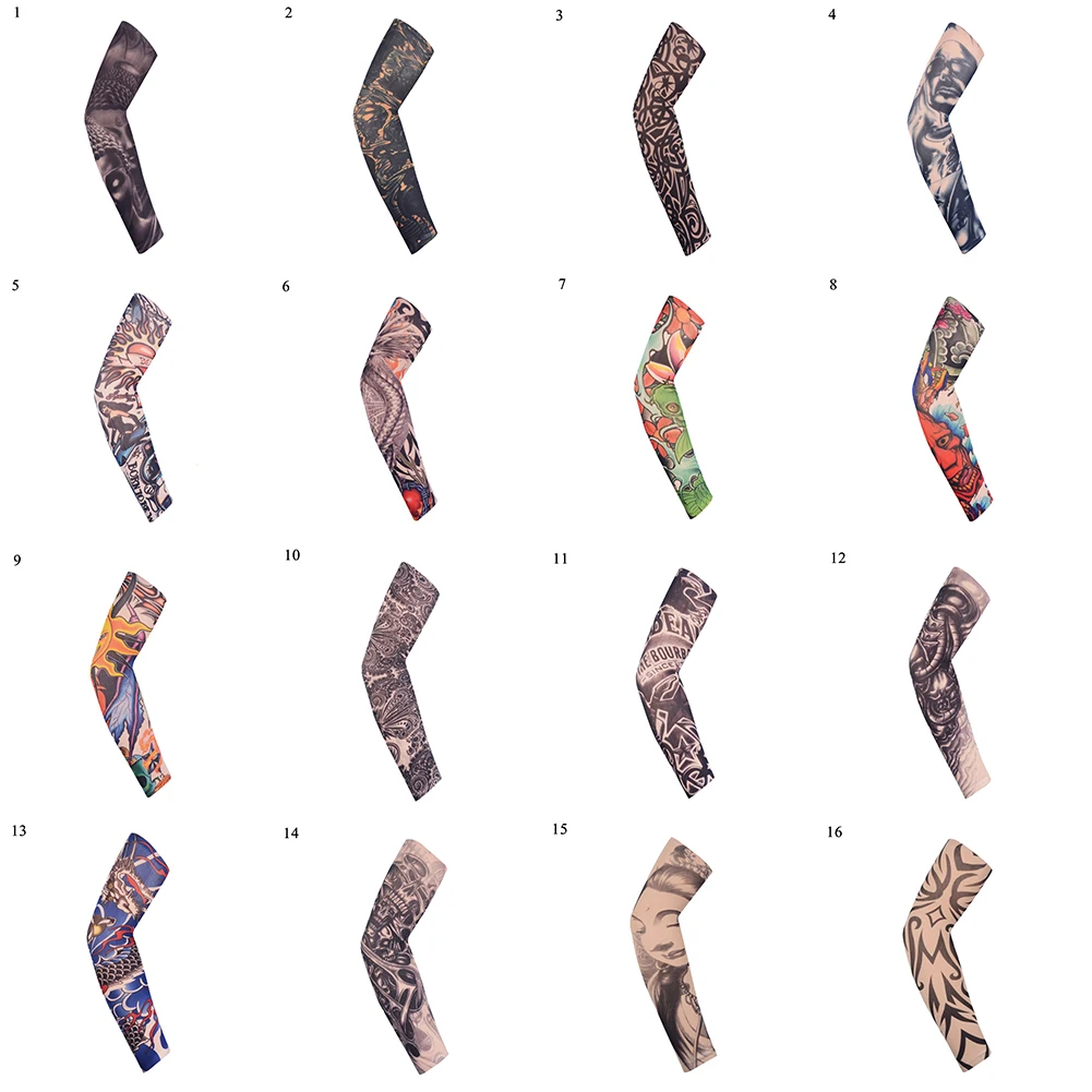 Arm Sleeves Ice Arm Sleeves Outdoor Sun UV Protection Elastic Seamless Cycling Sports Sunscreen 1PC