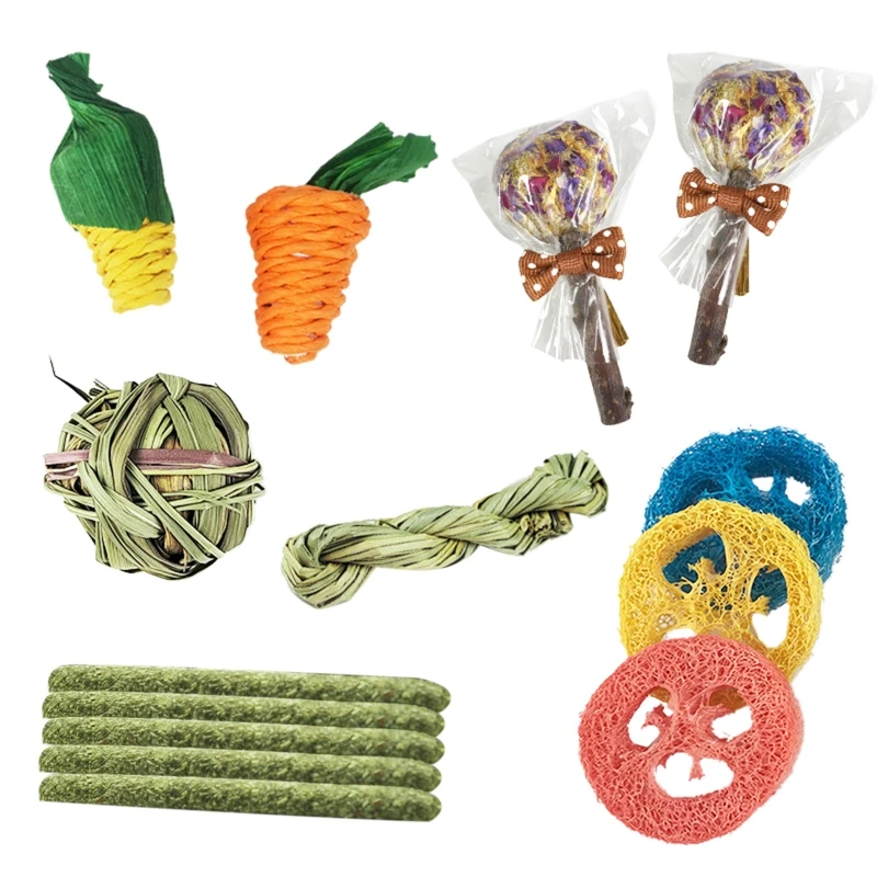 

Pets Teeth Cleaning Toy Natural Plant for Small Animal Rabbits Chewing Pet Raising Supply Molar