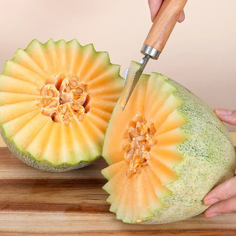 

Fruit Platter Carving Knife Melon Spoon Ice Cream Dig Scoop Watermelon Kitchen DIY Cold Dishes Gadgets Slicer Tools Food Cutter