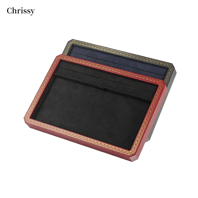 Fashion PU Leather Jewelry Ring Jewelry Display Organizer Box Tray Holder Earring Jewelry Storage Showcase