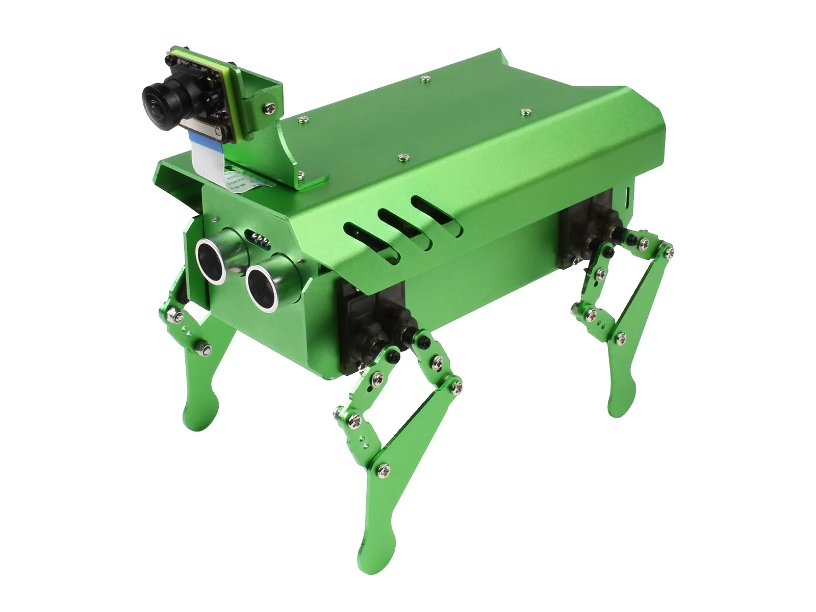 クワッドラッロボット犬、ラズベリーパイに基づく、オープン