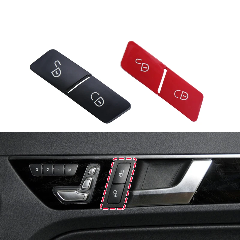 

Red Car Door Lock Switch Buttons For Mercedes-Benz W204 W207 W212 C E GLK-Class 2049058402 New Auto Internal Switch Accessories