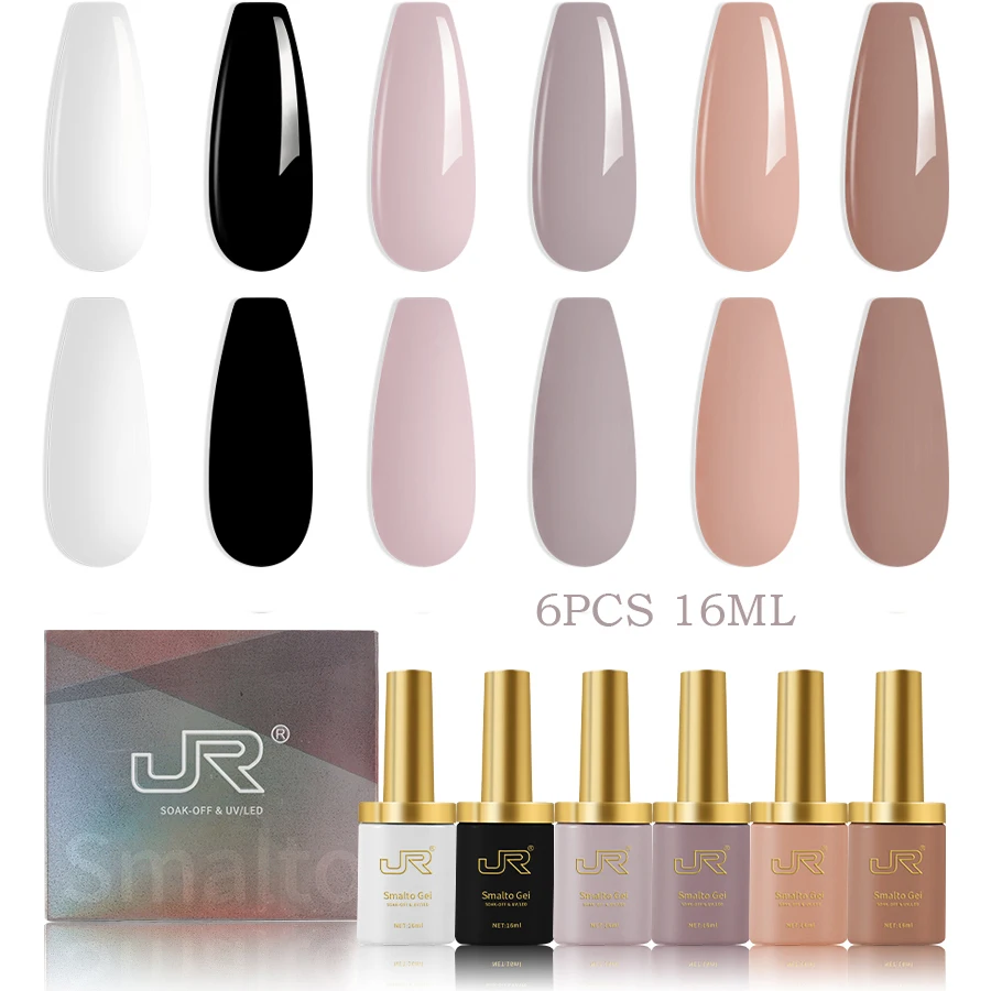MiUGEL キット JR 6pcs 16ml gel nail polish set Including Red Pink Nude Gel